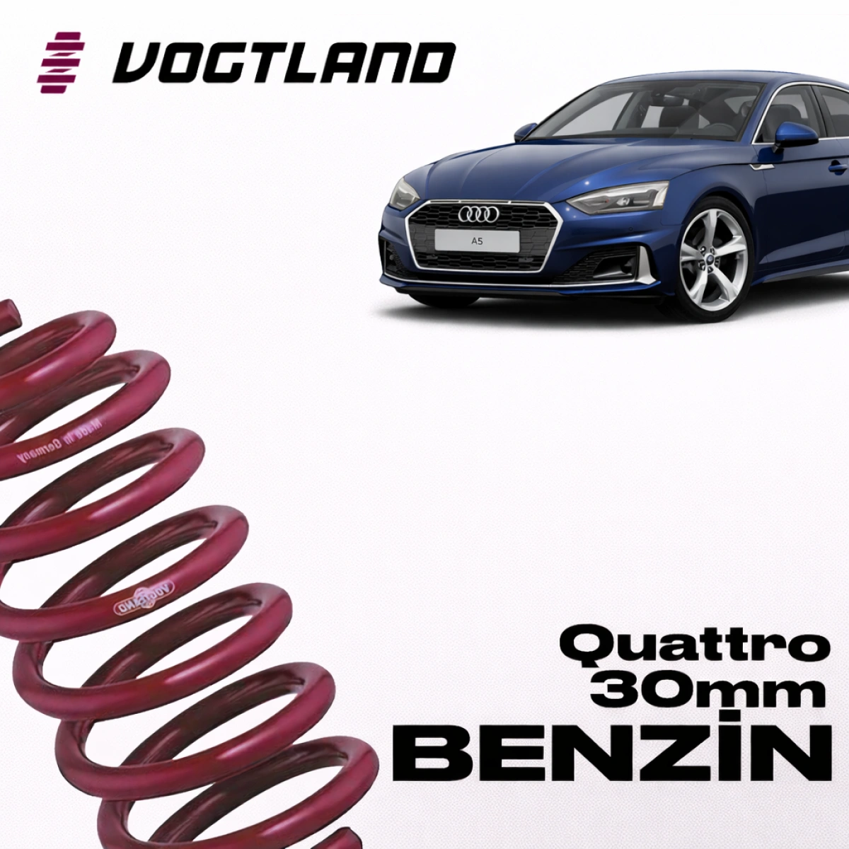 Vogtland 951766 Audi A5 B9 Sportback Quattro 2.0 TFSi 30mm Spor Yay