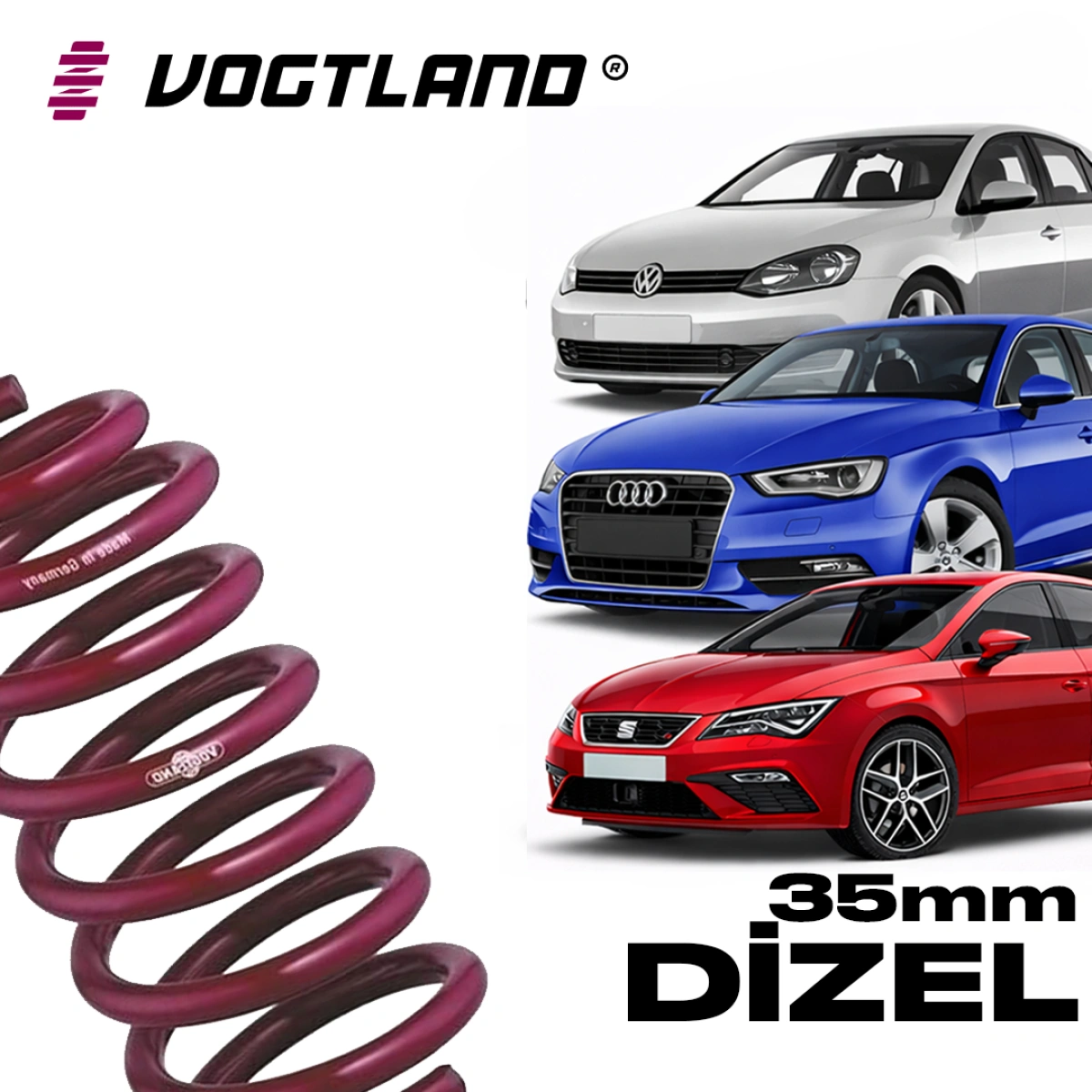 Vogtland 956143 Volkswagen Golf 7-Audi A3 8V-Seat Leon MK3 1.6 TDI 35mm Spor Yay