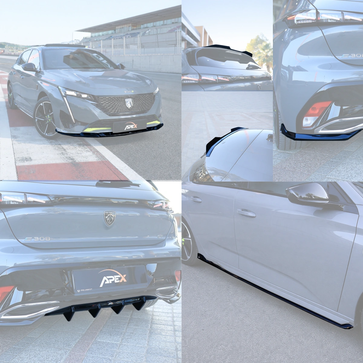 Apex Aero Design - Peugeot 308 GT Mk3 Hatchback & SW (2021+) - 7 Parça Body Kit