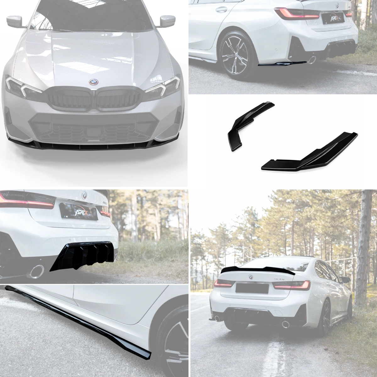Apex Aero Design - BMW 3 Series G20-G21 M-Pack Facelift (2022+) - 7 Parça Body Kit