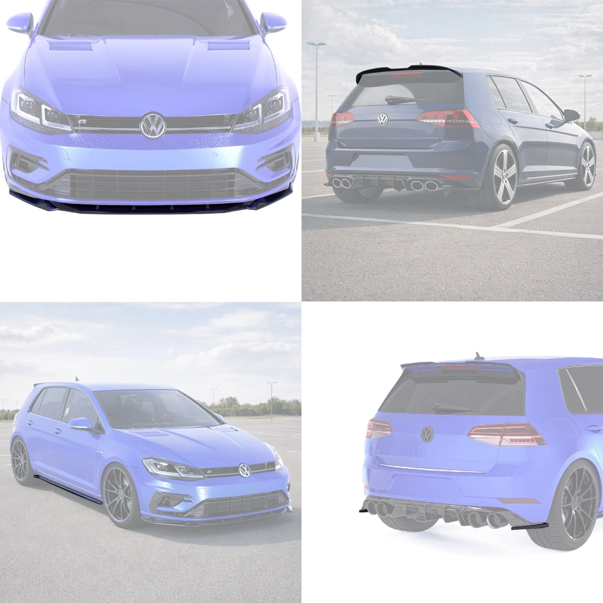 Apex Aero Design - Volkswagen Golf Mk7.5 R (2017-2020) - 6 Parça Body Kit