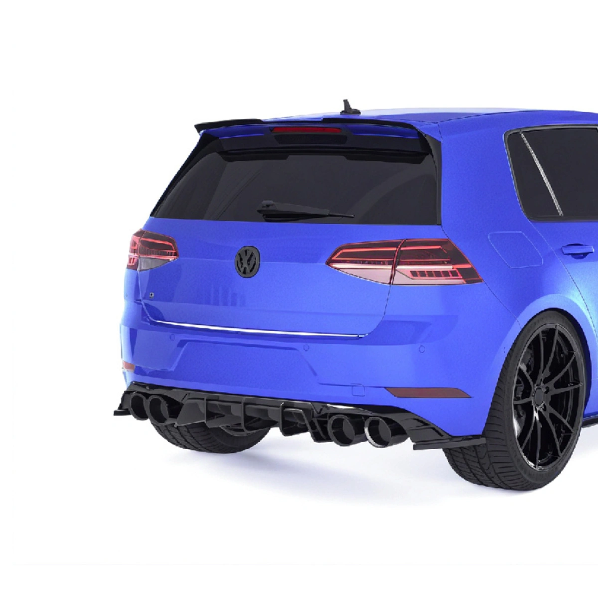 Apex Aero Design - Volkswagen Golf Mk7.5 R (2017-2020) - Arka Yan Splitter 2 Parça - Rear Side Splitter