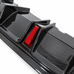 Drifton BMW G22 4 Serisi Coupe Karbon Led Işıklı Arka Difüzör 3 Parça - 2020+