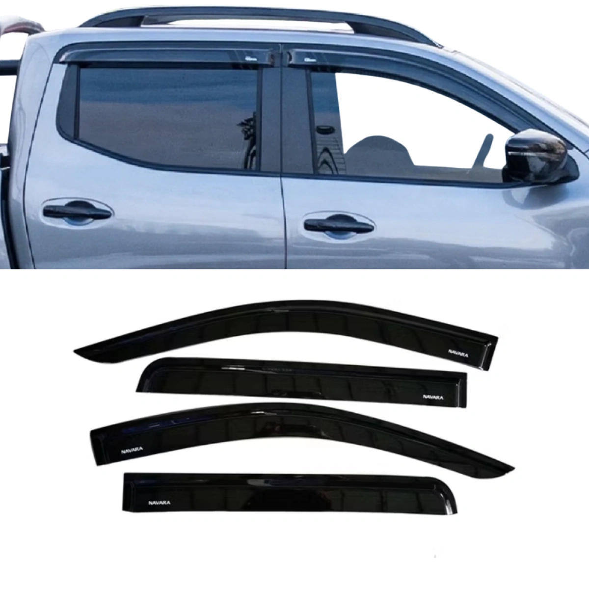 Maximus Yan Cam Rüzgarlığı - Vent Visor Yağmur Rüzgar Koruma Nissan NP300 Navara