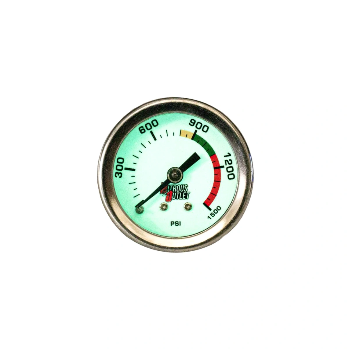 Nitrous Outlet Luminescent Nitröz Basınç Göstergesi 0-1500 PSI 1/8 NPT Paslanmaz
