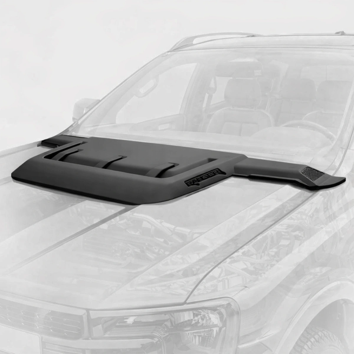 Monde Raptor Type Scoop Ford Ranger 2023+ Kaput Hava Giriş Aksesuarı - Raptor Görünüm