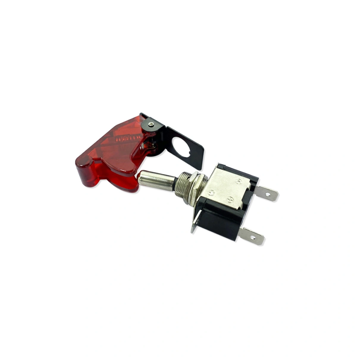 ASW-07D LED Toggle Switch Kırmızı 12V 20A SPST ON/OFF 3 Pin Güvenlik Kapaklı