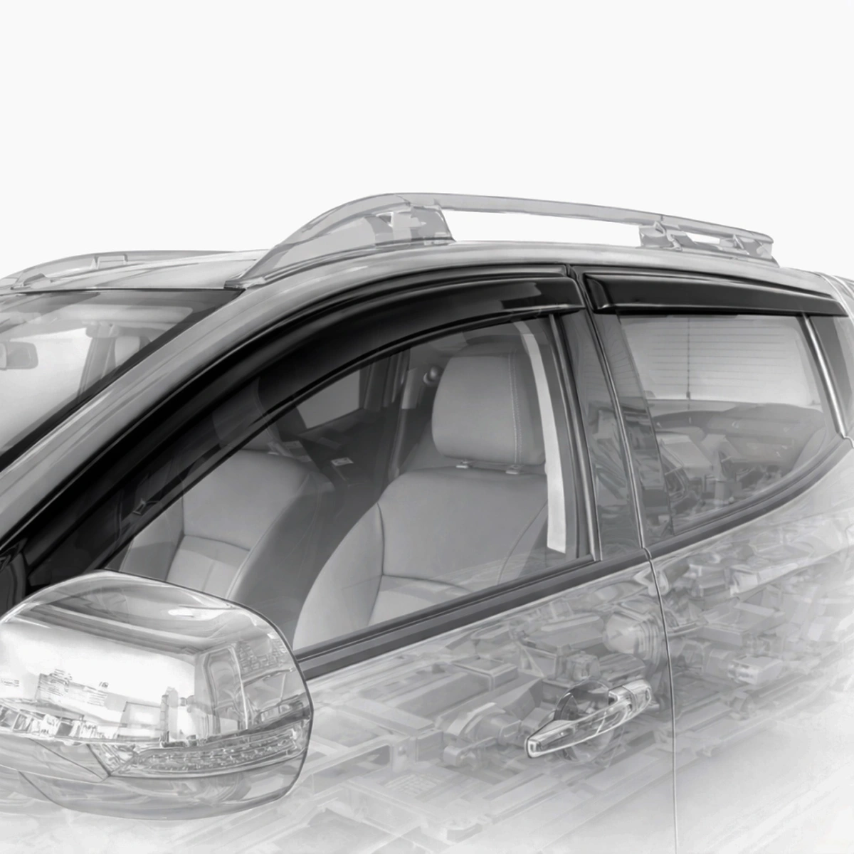 RBS Yan Cam Rüzgarlığı - Vent Visor Yağmur ve Rüzgar Koruma Mitsubishi L200