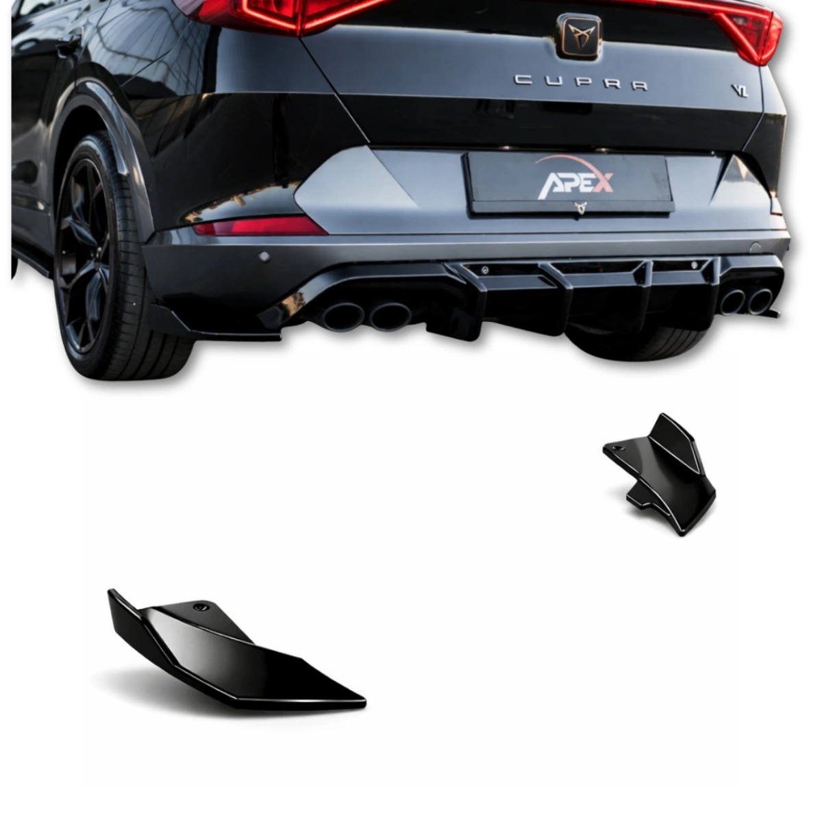 Apex Aero Design - Cupra Formentor (2020-2024+) - Arka Yan Splitter 2 Parça - Rear Side Splitter