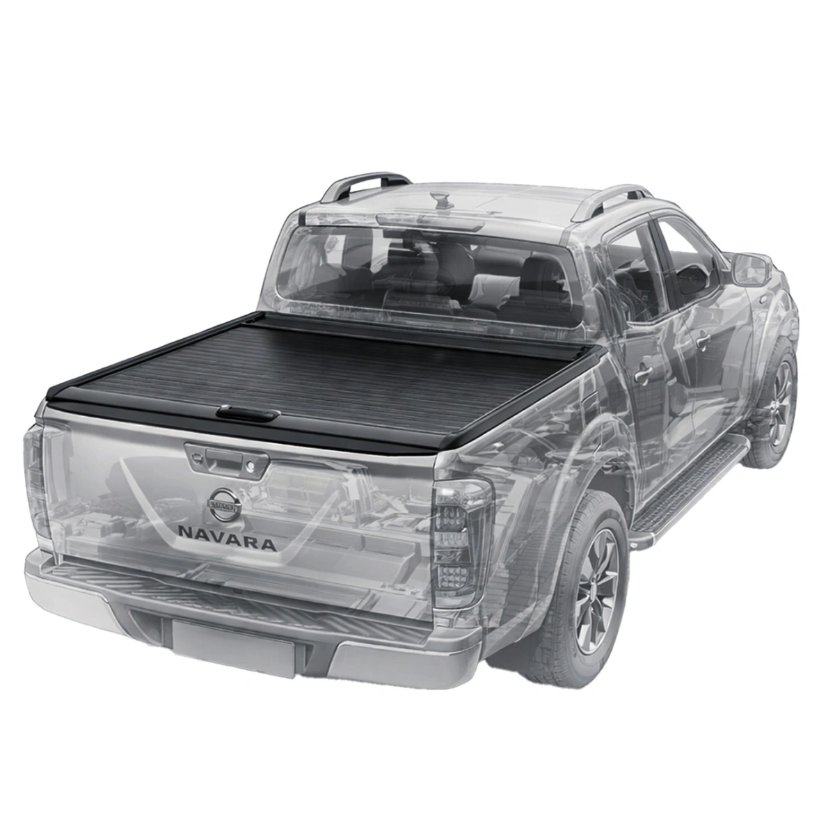 Maximus Top Roller Nissan NP300 Navara Sürgülü Kasa Kapağı (Siyah) - Tonneau Cover