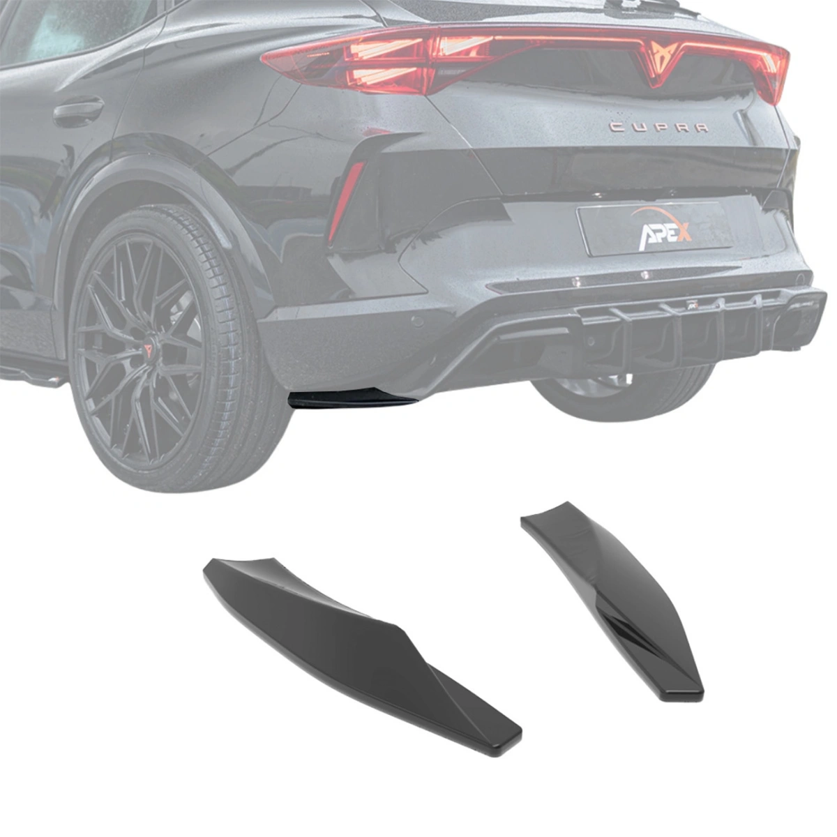 Apex Aero Design Cupra Formentor V2 (2020–2024+) Arka Yan Splitter Seti 2 Parça - Rear Side Splitter