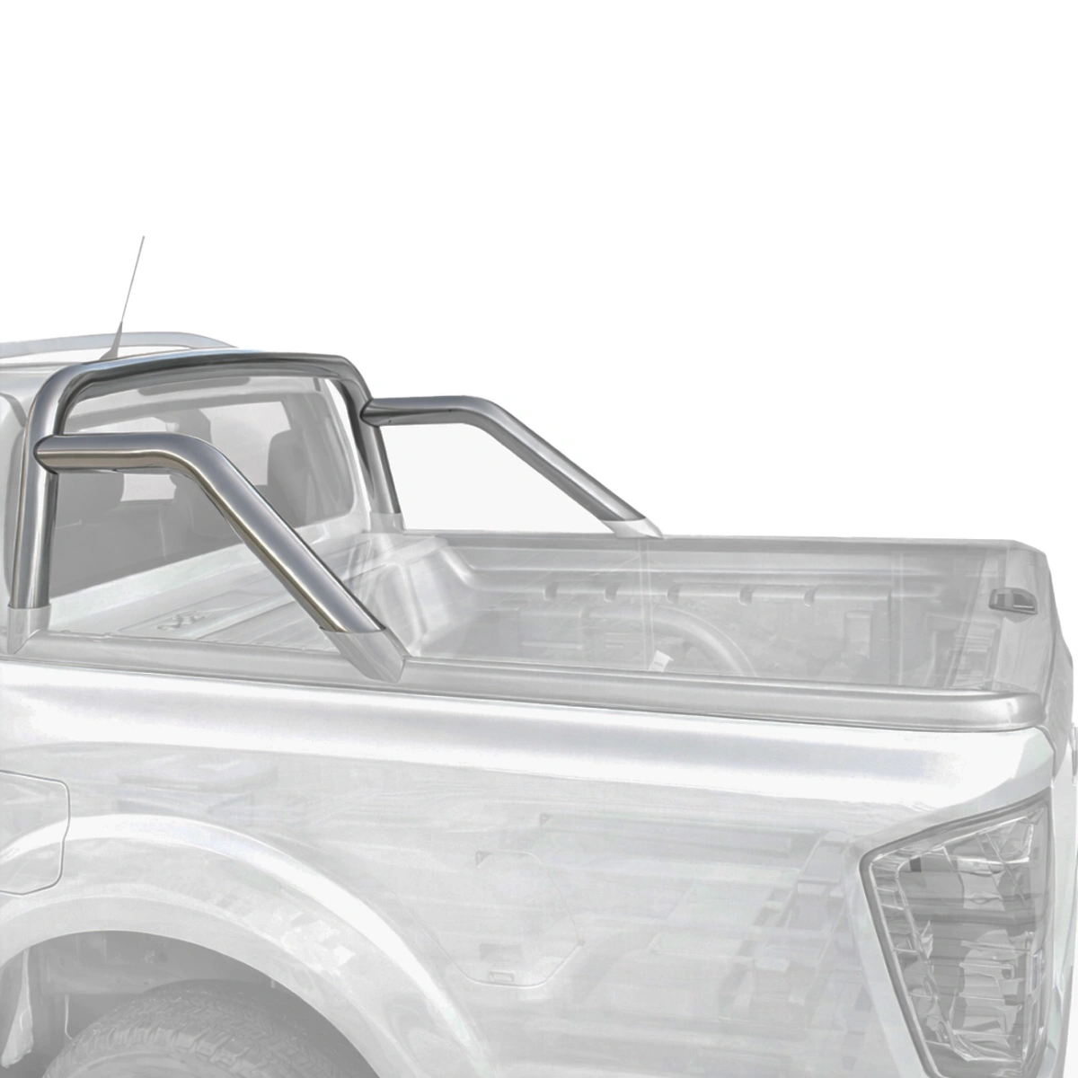 Maximus Top Rollbar Nissan NP300 Navara Çelik Rollbar Kasa Koruma (Krom)