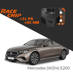 Race Chip Mercedes E Serisi (W214) E200 2.0L 204 PS GTS 5 Black APP Bluetooth +31 PS +60 NM Tork Chip Tuning