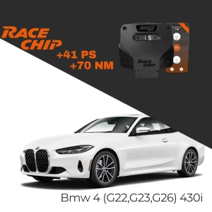 Race Chip Bmw 4 Serisi (G22,G23,G26) 430i 245 PS GTS 5 Black APP Bluetooth +41 PS +70 NM Tork Chip Tuning