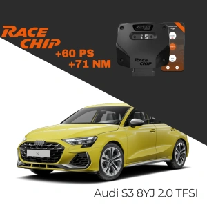 RaceChip Audi S3 8YJ - FaceLift 2.0 TFSI 333 PS GTS 5 Black APP Bleutooth +60 PS +71 NM Tork Chip Tuning