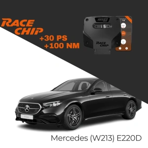 Race Chip Mercedes E Serisi (W213) E220d 2.0d 194 PS GTS 5 Black APP Bluetooth +30 PS +100 NM Tork Chip Tuning