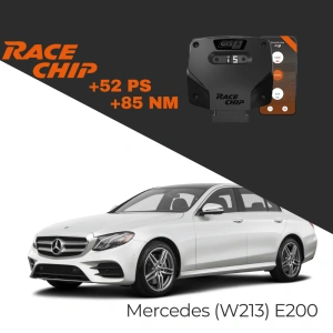 Race Chip Mercedes E Serisi (W213) E200 184 PS GTS 5 Black APP Bluetooth +52 PS +85 NM Tork Chip Tuning