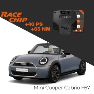 RaceChip Mini Cooper Cabrio F67 - John Cooper Works 231 PS GTS 5 Black APP Bleutooth +40 PS +65 NM Tork Chip Tuning