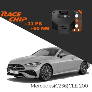 Race Chip Mercedes CLE Serisi (C236) CLE 200 2.0L 204 PS GTS 5 Black APP Bluetooth +31 PS +60 NM Tork Chip Tuning