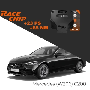 Race Chip Mercedes C Serisi (W206) C200 1.5L 204 PS GTS 5 Black APP Bluetooth +23 PS +65 NM Tork Chip Tuning
