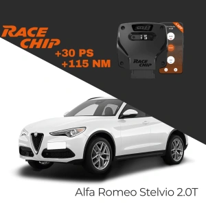 RaceChip Alfa Romeo Stelvio 949 - 2.0T 280 PS GTS 5 APP Bleutooth +30 PS +115 NM Tork Chip Tuning