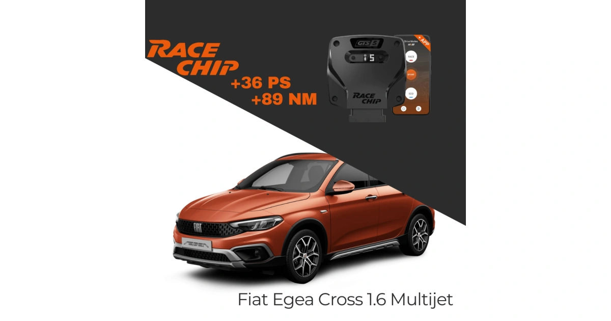 RaceChip Fiat Egea, Egea Cross 1.6 Multijet 120 PS GTS 5 APP Bleutooth ...