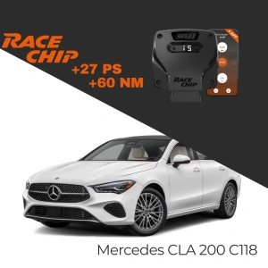 RaceChip Mercedes CLA 200 C118 - 1.3L Mild Hybrid 163 PS 270 NM Tork 2024-2025 GTS 5 APP Bleutooth +27 PS +60 NM Tork Chip Tuning