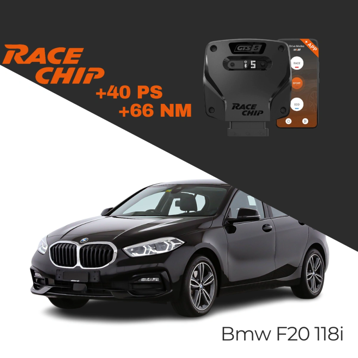 RaceChip Bmw 1 Serisi F20 118i 1.5L 136 PS GTS 5 APP Bleutooth +40 PS +66 NM Tork Chip Tuning