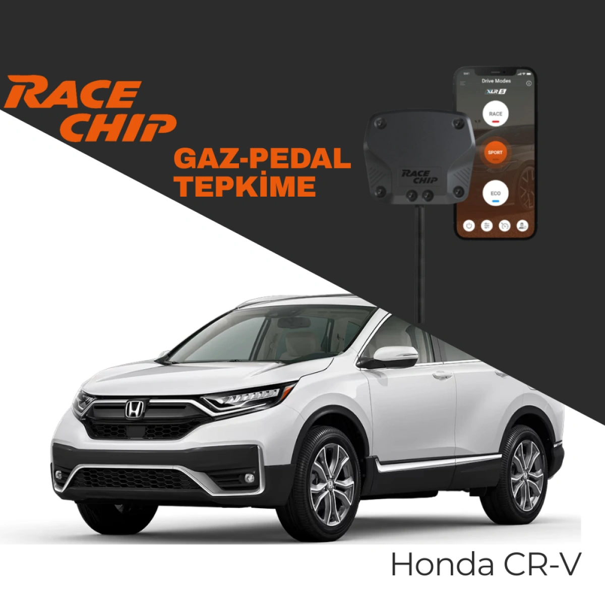 RaceChip XLR5 Honda CR-V (V) 1.5 T 193 PS Gaz Pedal Tepkime Cihazı Eco-Sport-Race APP Bluetooth