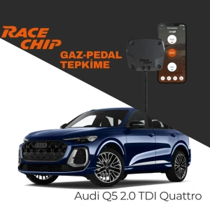 RaceChip XLR5 Audi Q5 (8R) 2.0 TDI Quattro Gaz Pedal Tepkime Cihazı Eco-Sport-Race APP Bluetooth