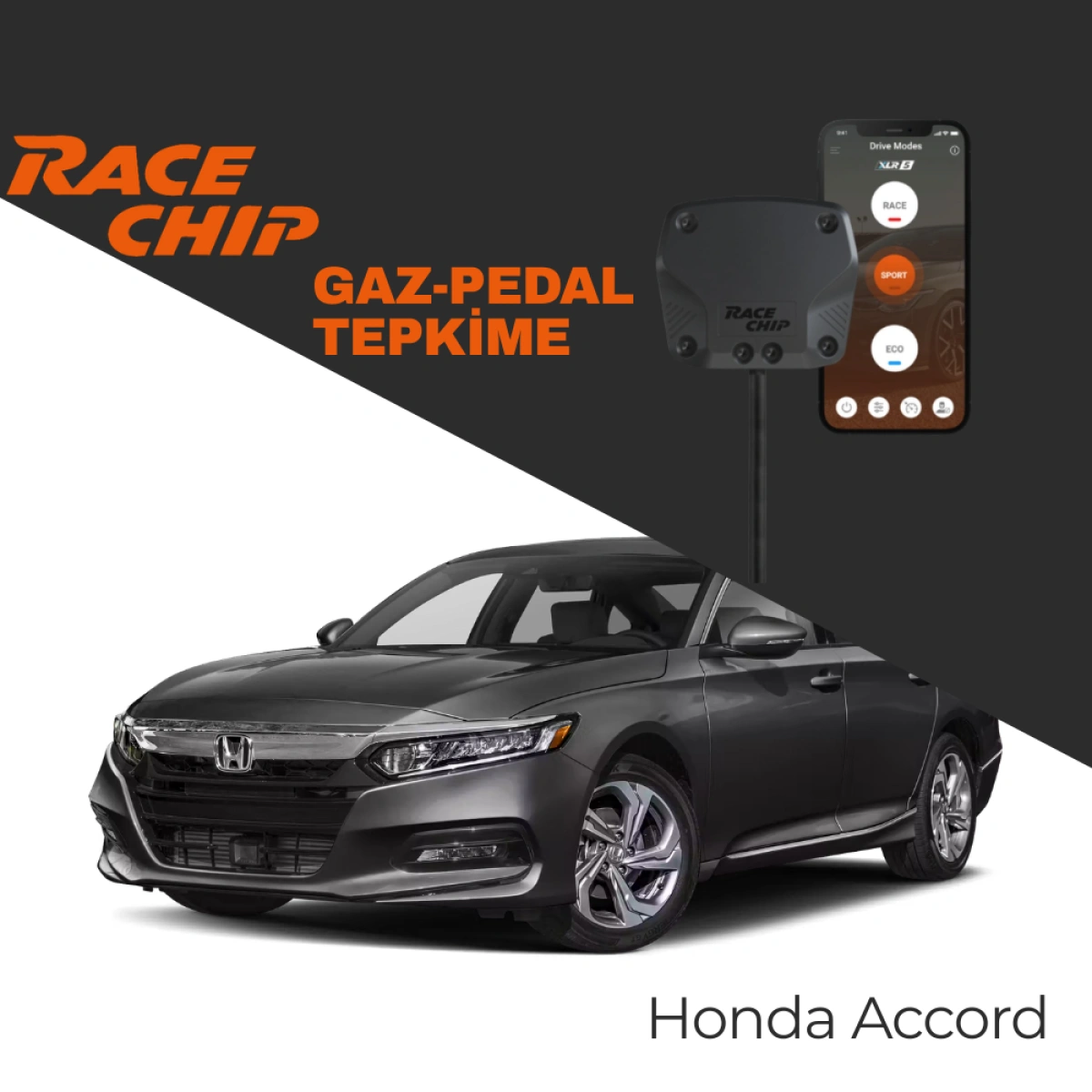 RaceChip XLR5 Honda Accord (X) 1.5 T 190 PS Gaz Pedal Tepkime Cihazı Eco-Sport-Race APP Bluetooth