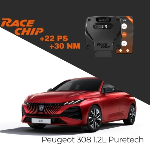 RaceChip Peugeot 308 III - 2022->  1.2L Puretech 130 PS GTS 5 APP Bleutooth +22 PS +30 NM Tork Chip Tuning