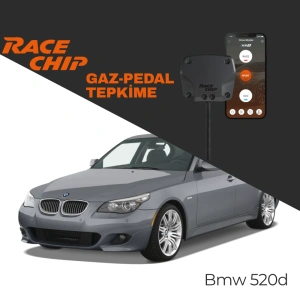 RaceChip XLR5 Bmw 5 Serisi (E60, E61) 520d Gaz Pedal Tepkime Cihazı Eco-Sport-Race APP Bluetooth
