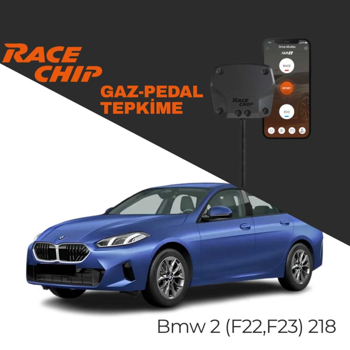 RaceChip XLR5 Bmw 2 Serisi (F22,F23) 218 1.5L 136 PS Gaz Pedal Tepkime Cihazı Eco-Sport-Race APP Bluetooth