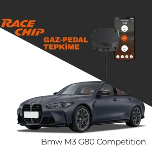 RaceChip XLR5 Bmw M3 Serisi (G80) M3 Competition 510 PS Gaz Pedal Tepkime Cihazı Eco-Sport-Race APP Bluetooth