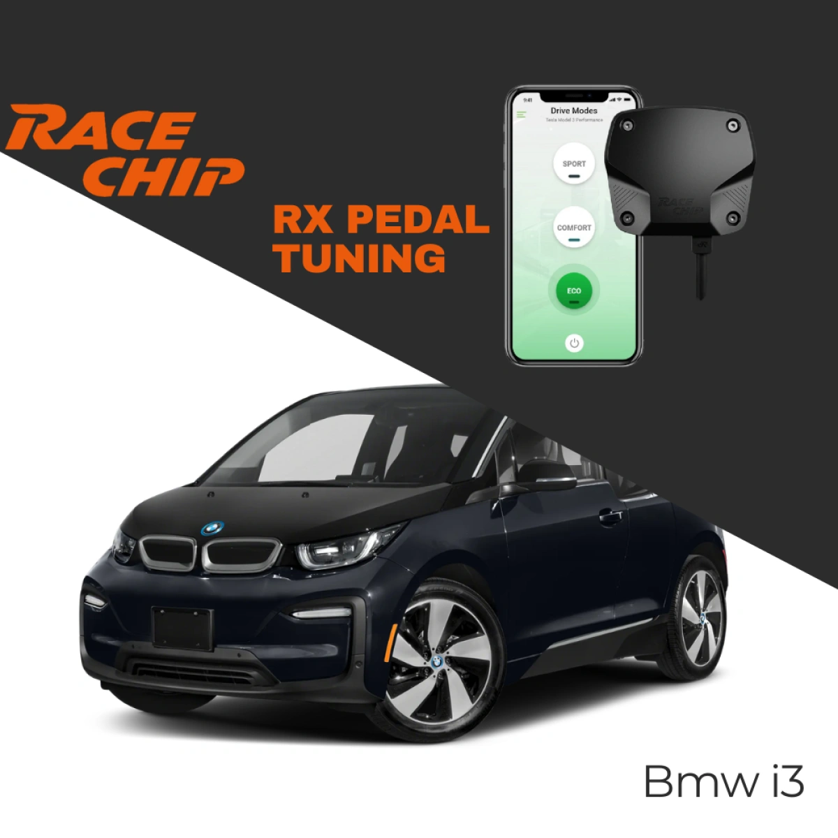 RaceChip Bmw i3 170 PS Elektrikli RX Pedal Tuning - Menzil & Performans Eco-Comfort-Sport Mod