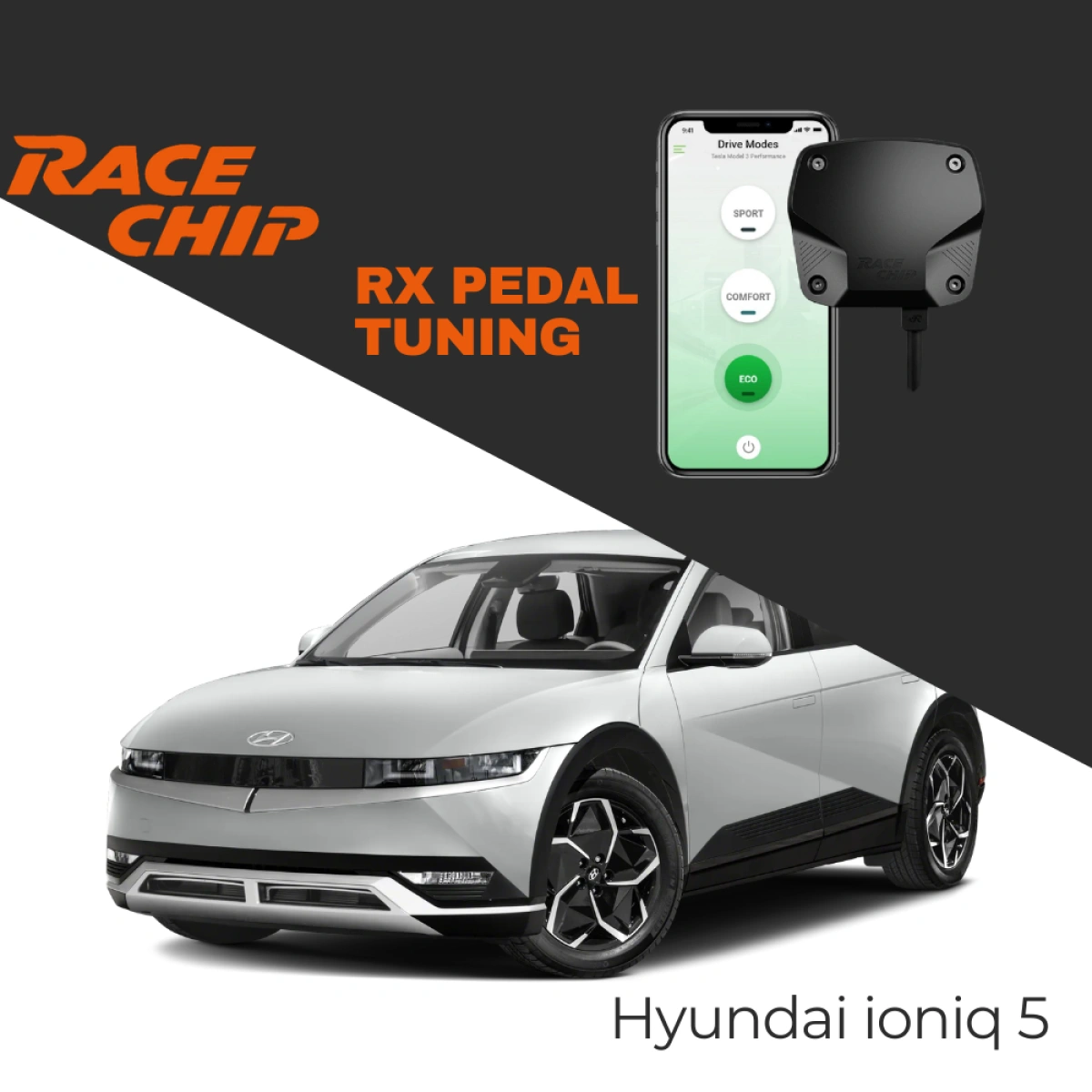 RaceChip Hyundai ioniq 5 AWD 305 PS Elektrikli RX Pedal Tuning - Menzil & Performans Eco-Comfort-Sport Mod