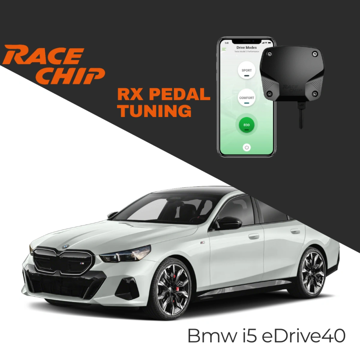 RaceChip Bmw i5 eDrive40 340 PS Elektrikli RX Pedal Tuning - Menzil & Performans Eco-Comfort-Sport Mod