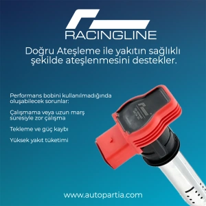 RacingLine EA113 - EA888 GEN1 R8 Ekstra Güçlü Ateşleme Bobini (1 Adet)