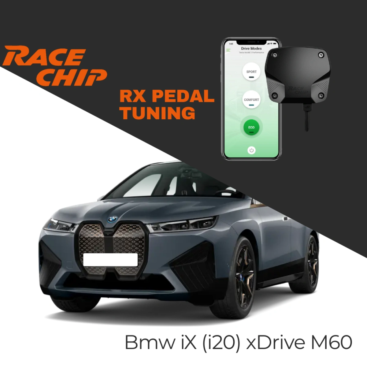 RaceChip Bmw iX (i20) xDrive M60 540 PS Elektrikli RX Pedal Tuning - Menzil & Performans Eco-Comfort-Sport Mod