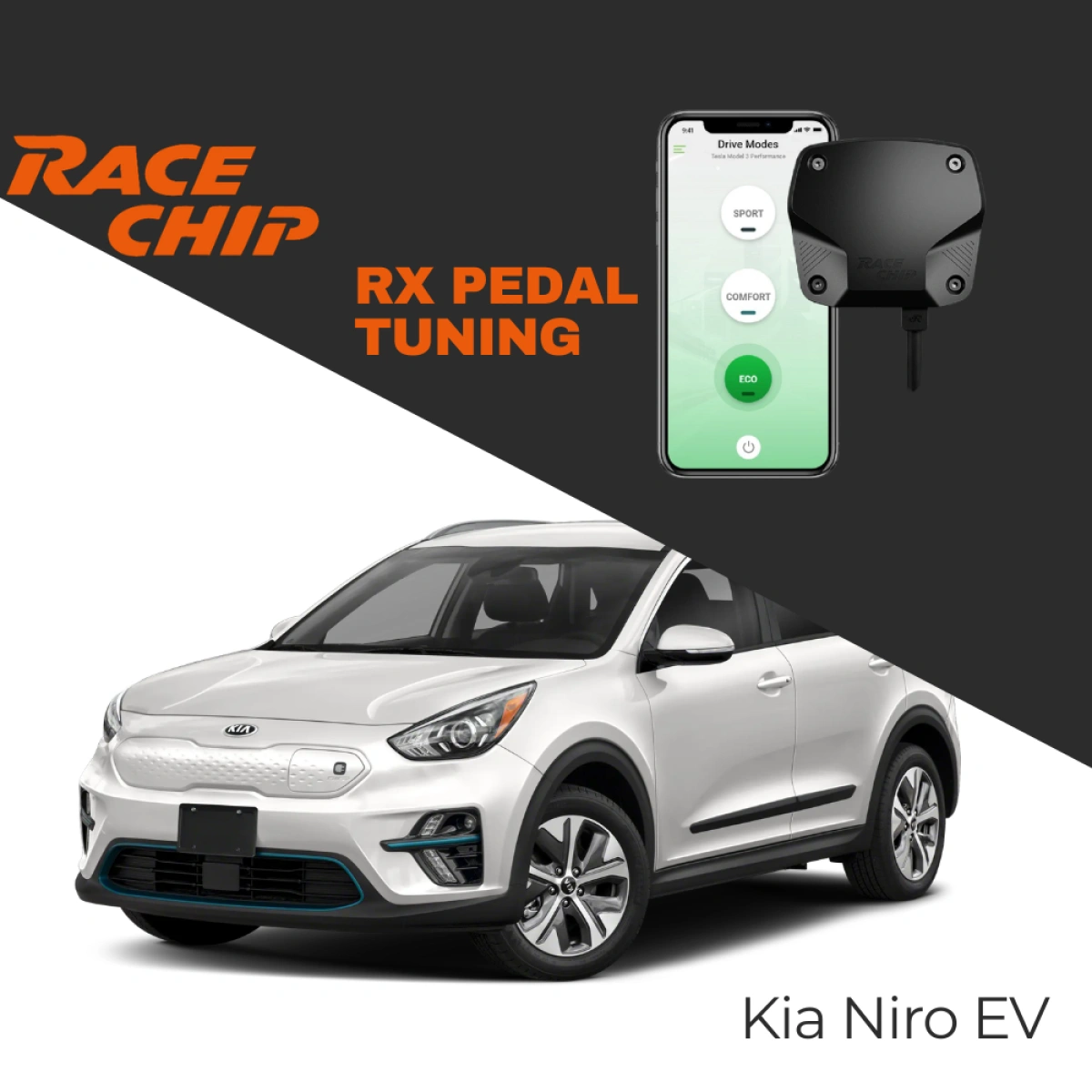 RaceChip Kia Niro EV 204 PS Elektrikli RX Pedal Tuning - Menzil & Performans Eco-Comfort-Sport Mod