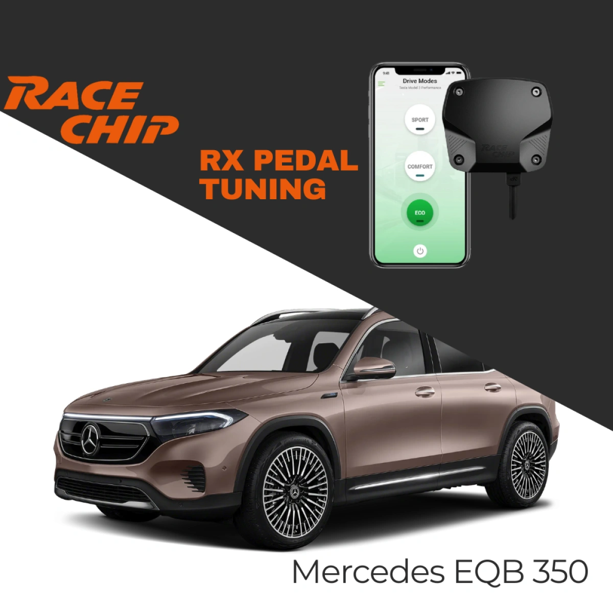 RaceChip Mercedes EQB 350 292 PS Elektrikli RX Pedal Tuning - Menzil & Performans Eco-Comfort-Sport Mod