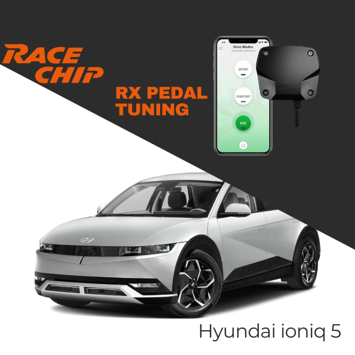 RaceChip Hyundai ioniq 5 AWD 325 PS Elektrikli RX Pedal Tuning - Menzil & Performans Eco-Comfort-Sport Mod