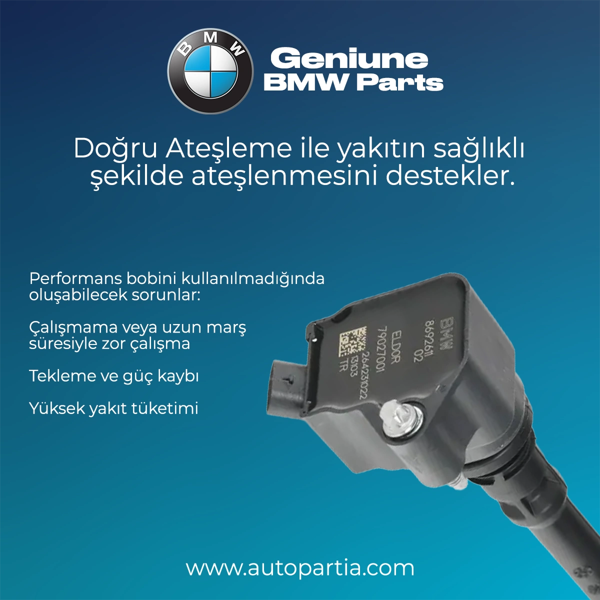 Bmw Ateşleme Bobini - N20-N51-N52-N54-N55 - 12138616153 - 1 Adet