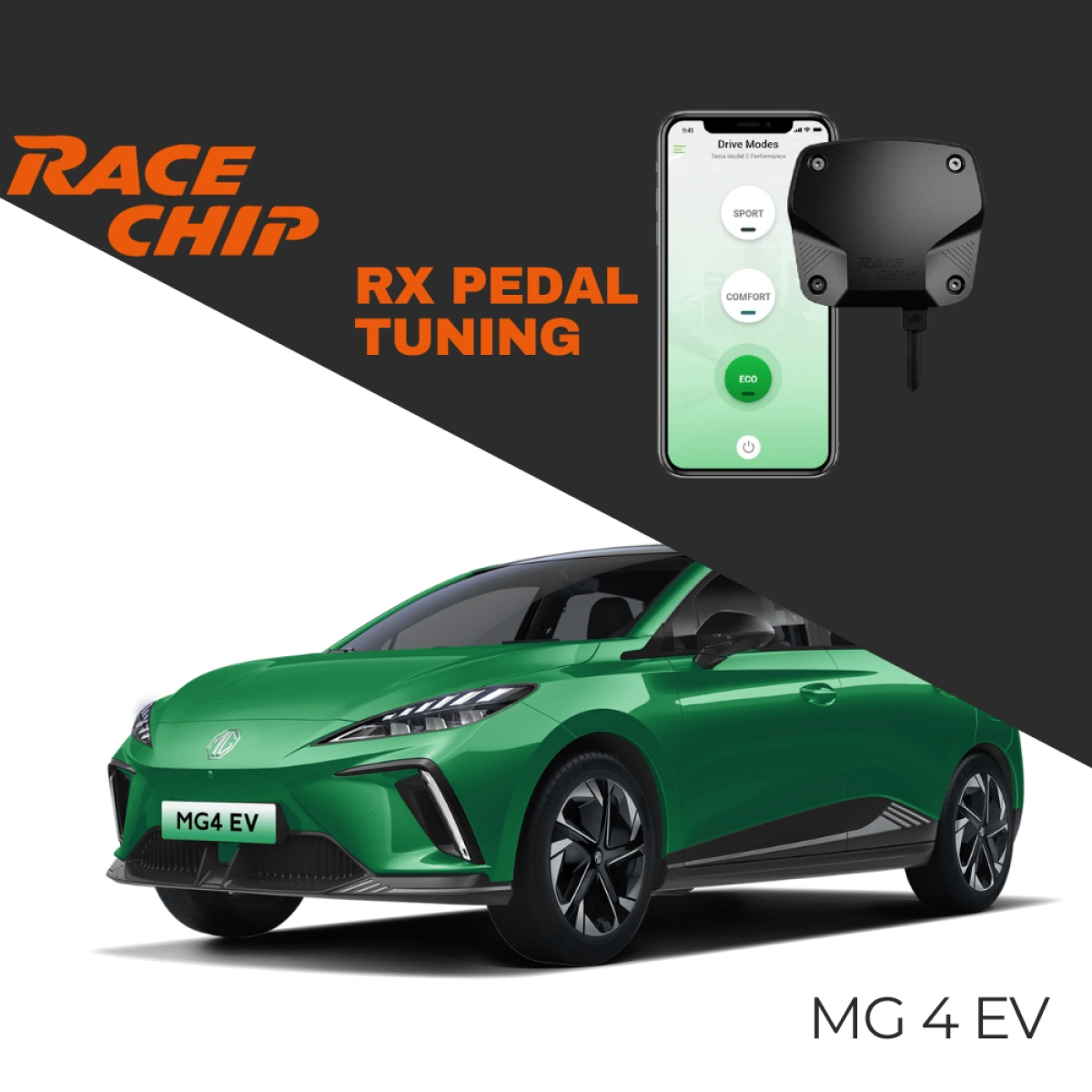 RaceChip MG 4 EV 204 PS Elektrikli RX Pedal Tuning - Menzil & Performans Eco-Comfort-Sport Mod