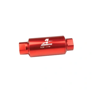 Aeromotive 12304 Inline Yakıt Filtresi - 100 Mikron, Alüminyum, Kırmızı, -10AN