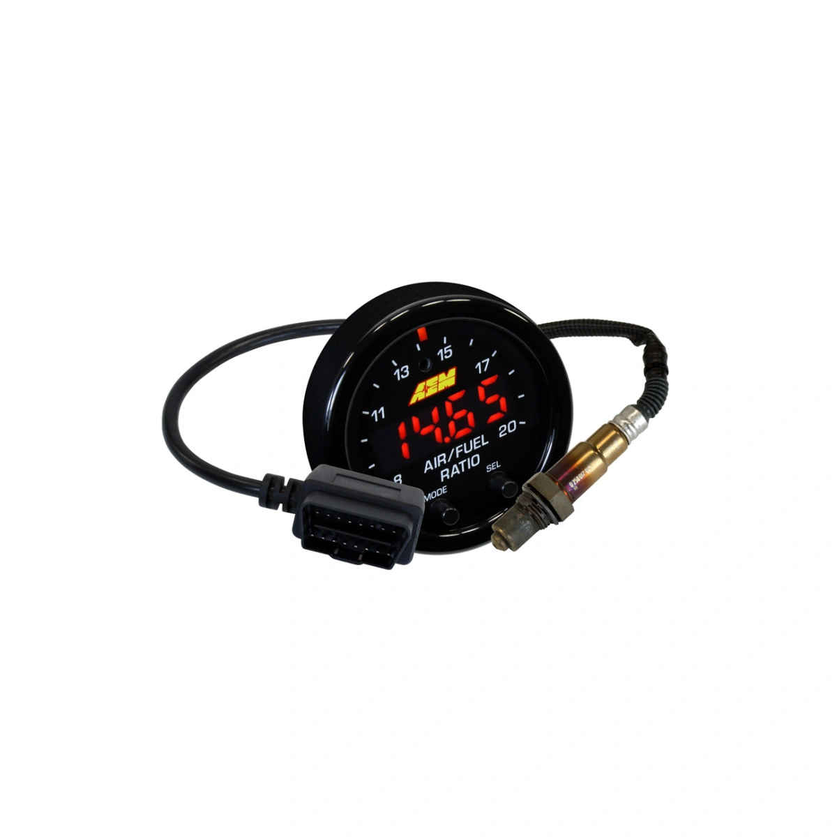 AEM 30-0334 X-Series Wideband UEGO Hava/Yakıt Oranı Göstergesi - Dijital AFR, 52mm, Siyah