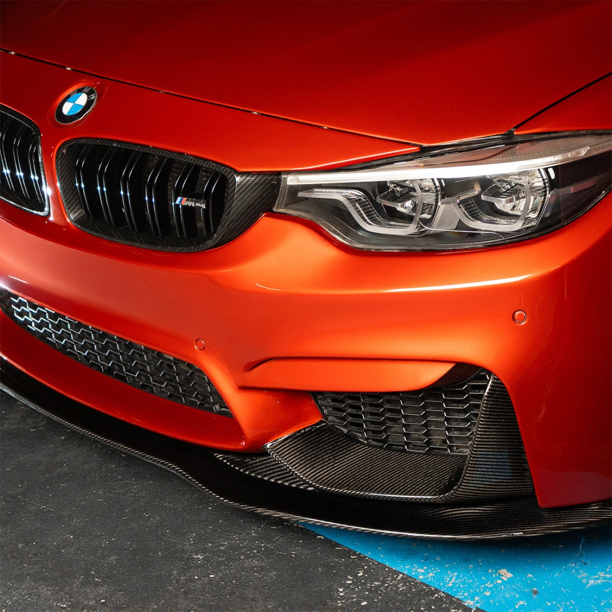 CS Carbon F8X Karbon Ön Tampon Eki (Ön Lip) V Stil - Bmw F80/F82