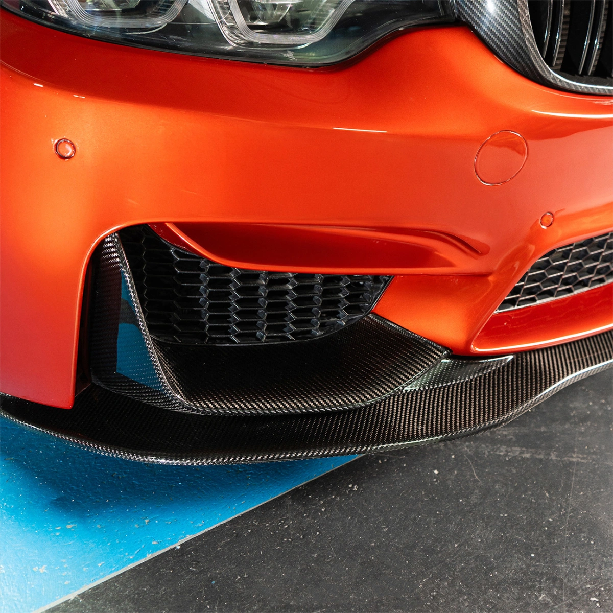 CS Carbon F8X Karbon Ön Tampon Eki (Ön Lip) V Stil - Bmw F80/F82