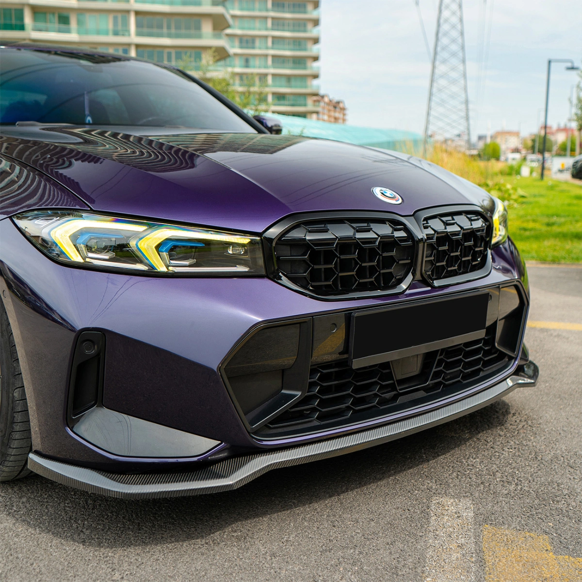 CS Carbon G20 LCI Karbon Ön Tampon Eki (Ön Lip) - Bmw G20/G21 LCI